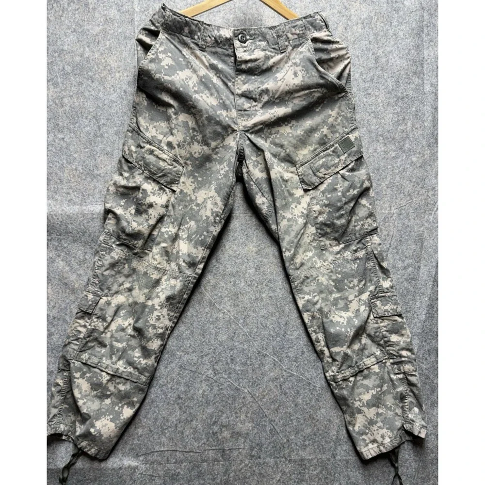 US‎ Army ACU Pants Mens Medium Short UCP Digital Camo Ripstop Cargo Stained USGI